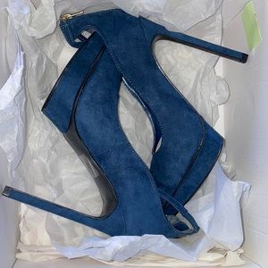 Navy blue high heels